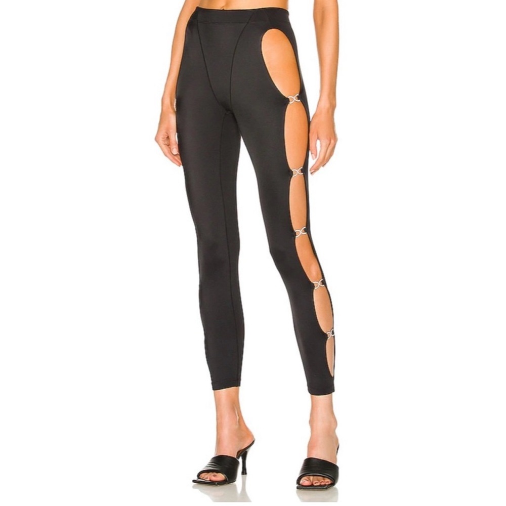 NWOT Adam Selman Sport crystal cutout high-rise leggings, size S